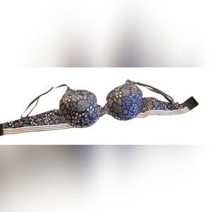EUC Laura Ashley Women's Floral Underwire Padded Push Up Bra, Size 38C